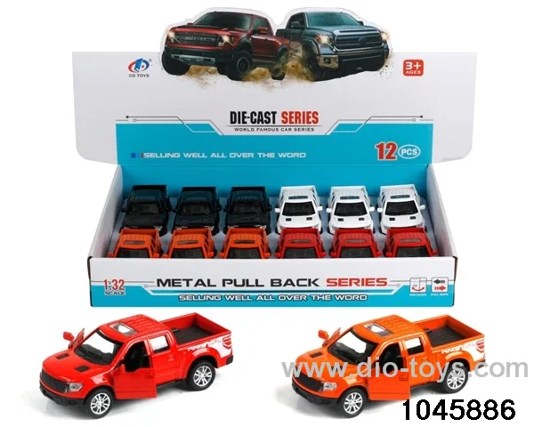12pcs 1:32 pull back alloy car