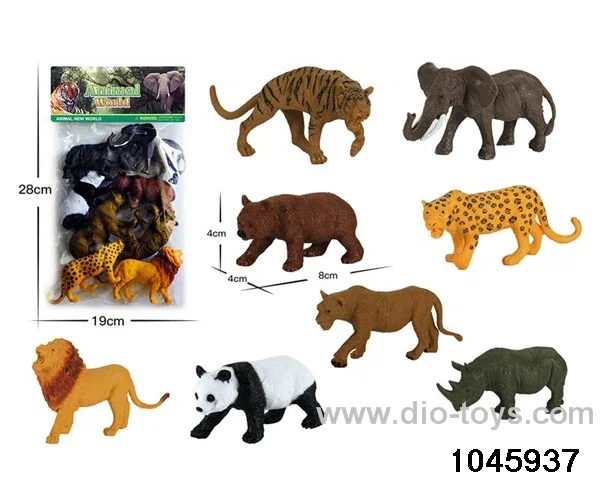 8pcs 5 inch animal