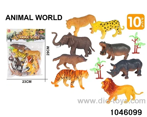 6pcs Animal Set in PP bag with header