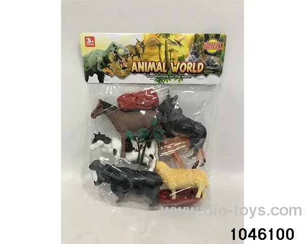 6pcs Animal Set in PP bag with header