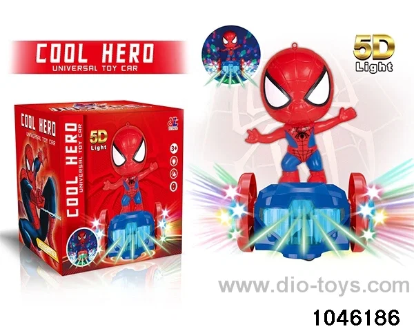 Electric 5D Lights Spider-Man in color box