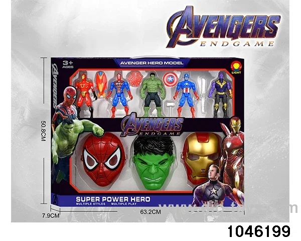 5pcs Heroic Avengers with Masks in window box
