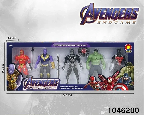 5pcs Heroic Avengers with Lights in window box