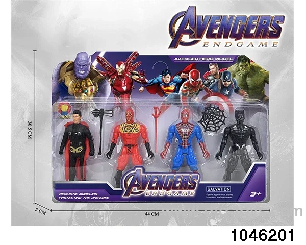 4pcs Heroic Avengers with Lights in blister