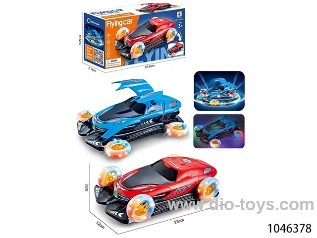 4 wheels rotating electric car in color box