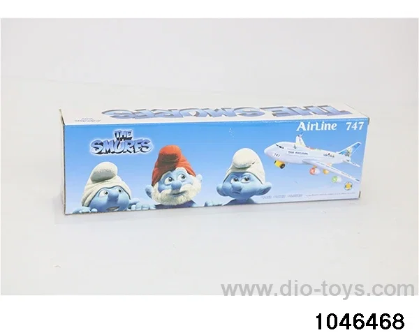 Electric aircraft with lights in color box