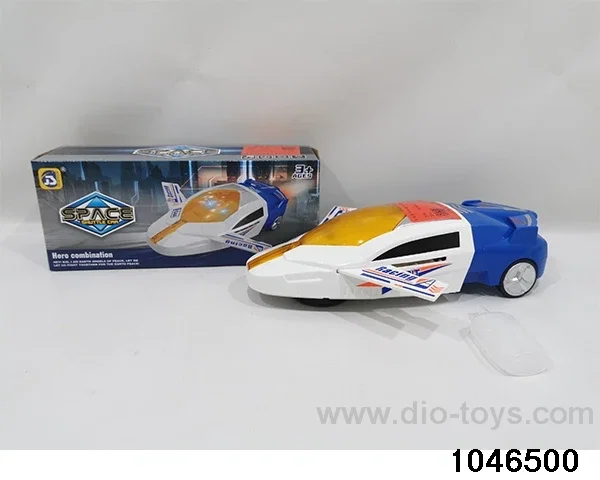 Electric aircraft with lights and music in color box