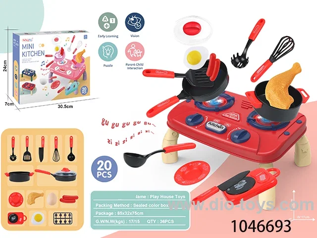 20pcs with light and music kitchen table in color box
