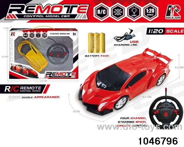 1:20 4 ch rc car with light/not include battery