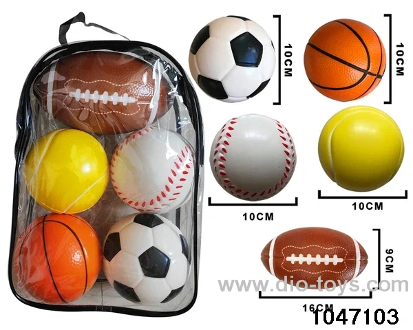 5pcs PU balls in Hand bag