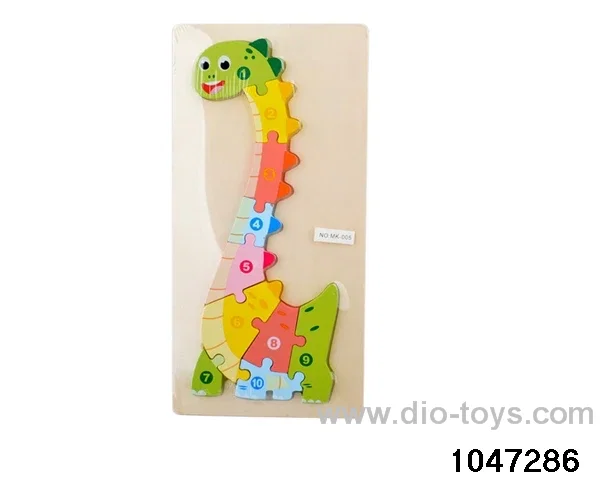 wooden puzzle in Plastic film