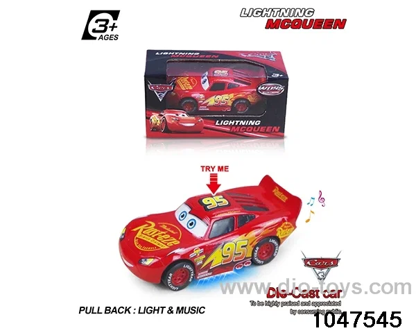 Alloy Pull Back Car W L/M in window box