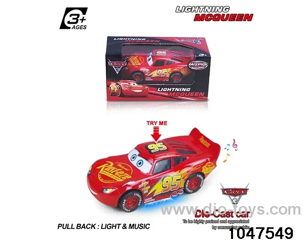 Alloy Pull Back Car W L/M in window box