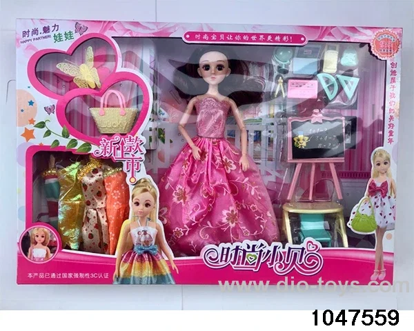 11 inch 9 jointed Barbie doll in window box
