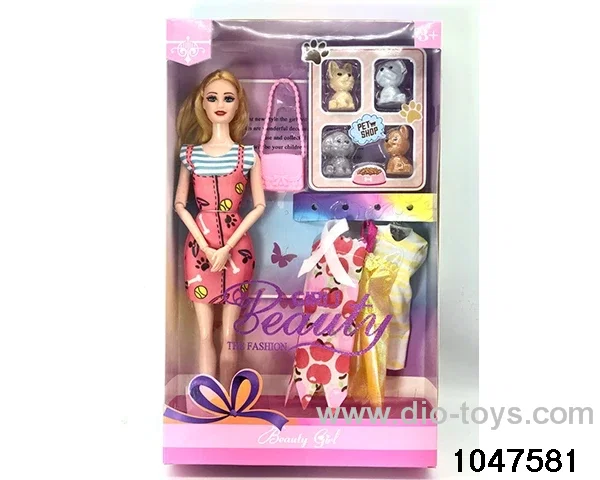 11 inch 9 jointed Barbie doll in window box