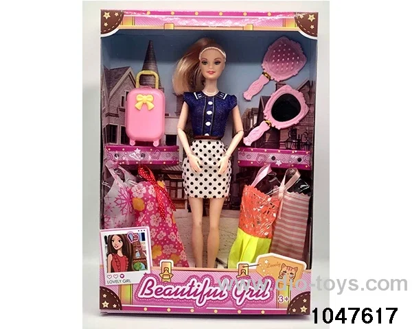 11 inch 9 jointed Barbie doll in window box