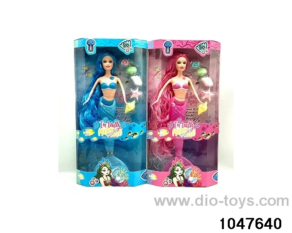 11 inch mermaid with lights in window box