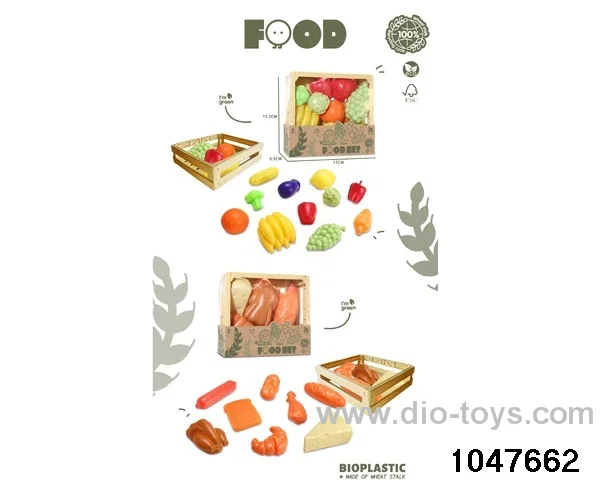 12pcs fruit and vegetables+9pcs food set