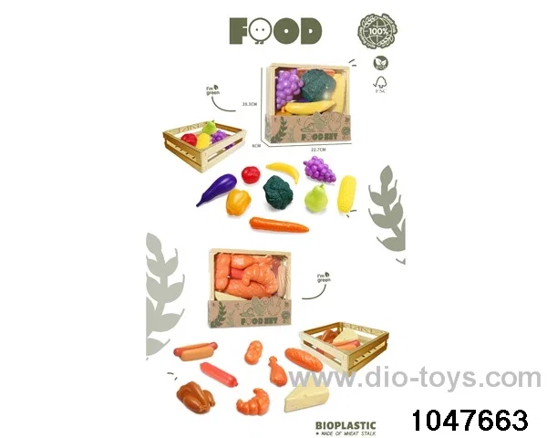 10pcs fruit and vegetables+9pcs food set