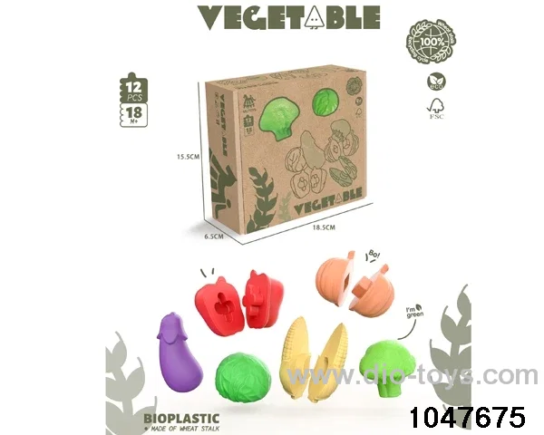12pcs Cognitive Vegetable Toys