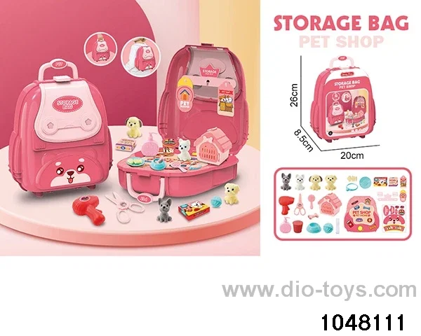 Pet home toy backpack in paper card