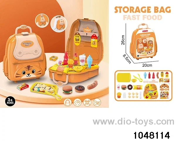 Fast food home toy backpack in paper card