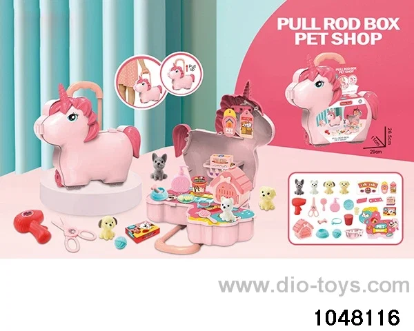 Unicorn Pet Theme Trolley Case in paper card