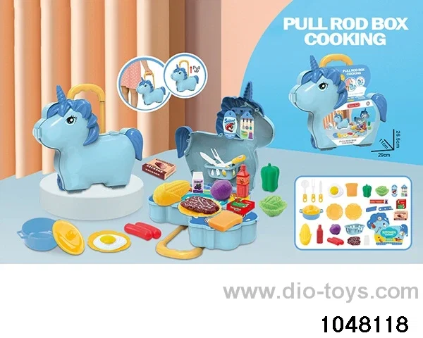Unicorn tableware trolley box in paper card
