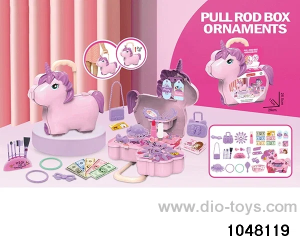 Unicorn Beauty Jewelry Trolley Case in paper card