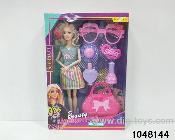 11.5 inch 9 jointed doll set in window box