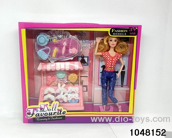 11.5 inch 11 jointed doll set in window box