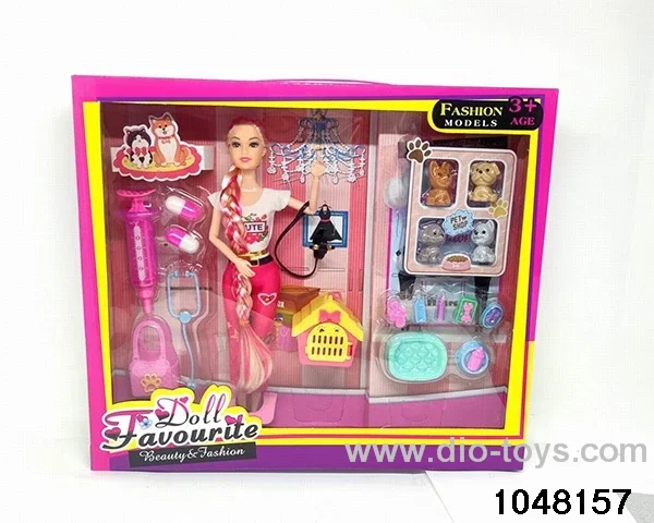 11.5 inch doll set in window box