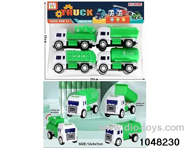 Inertial sanitation vehicle in PP bag with header
