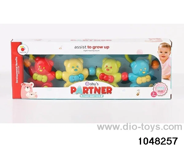 Baby bears with four hands in window box