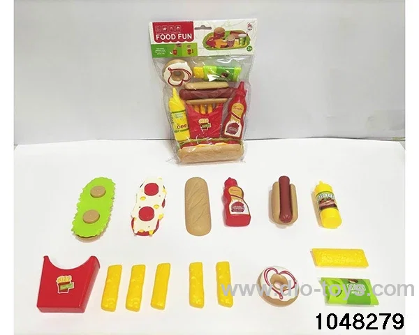 Disassembly and assembly of grilled hamburger assembly in poly bag header