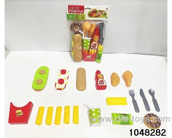 Disassembly and assembly of grilled hamburger assembly in poly bag header