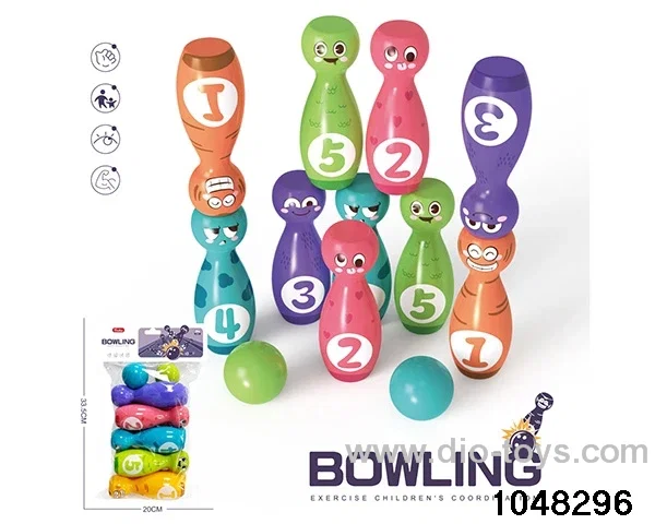 Bowling Pin Stacking (CPC) in PP bag with header