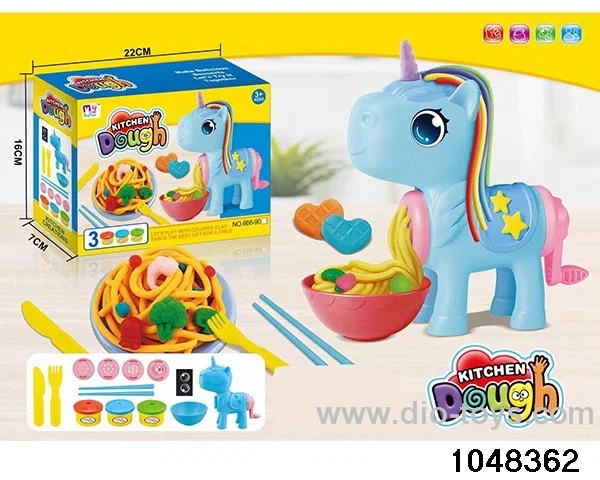 Colourful clay noodle machine in color box