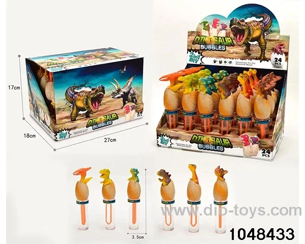 DINOSAUR BUBBLE STICK 18CM in display box