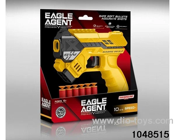 Soft bullet gun in display box