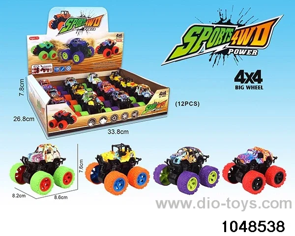4WD inertial stunt vehicle in display box