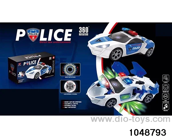 Electric police car in color box