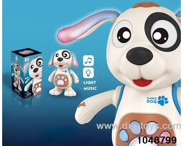 Electric Lighted Musical Jumping Dog in color box