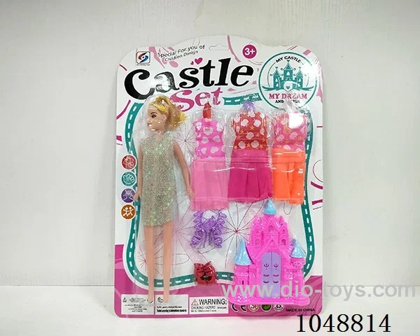DIY castle with princess clothes