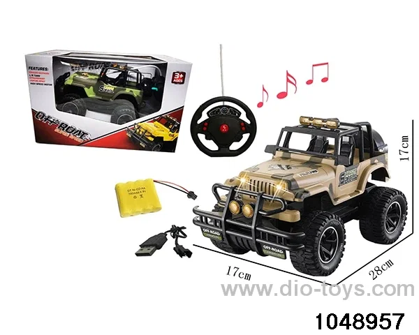 4ch RC Car with Lights + Music (Electricity Included) in window box