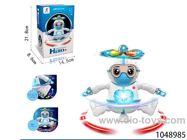dancing doctor robot in color box