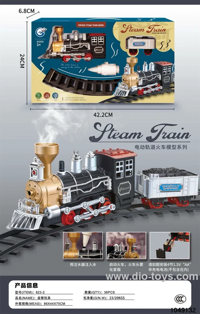 Vintage Steam Train in color box