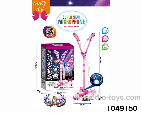 Microphone with light music in color box