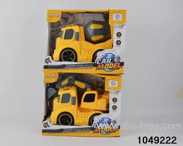 friction construction car with light/music
