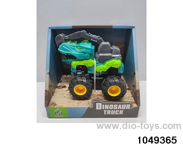 Dinosaur inertia car with sound and light in display box